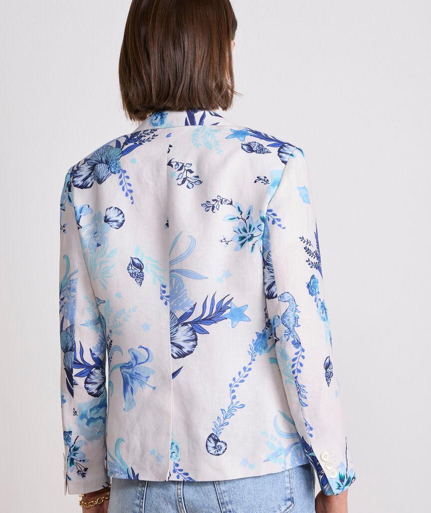 Printed Linen Blazer Product Image