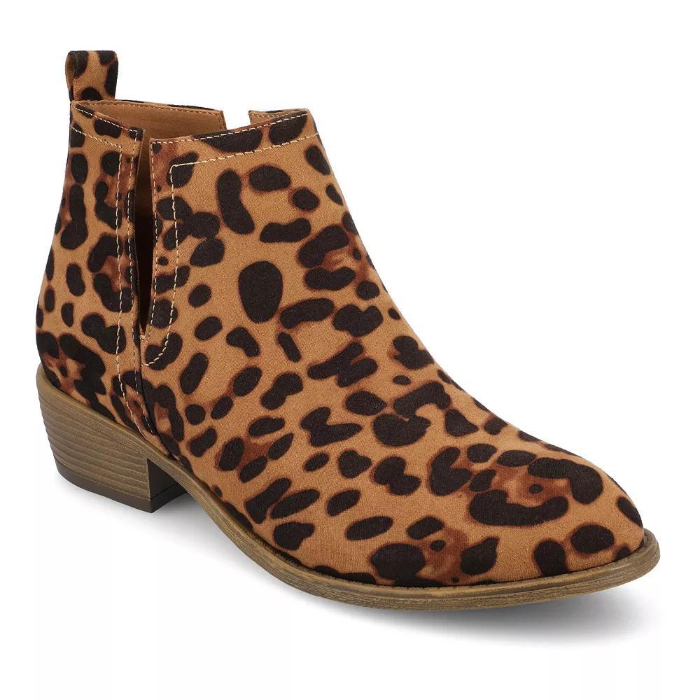 Journee Rimi Women's Ankle Boots, Size: 6, Leopard Product Image