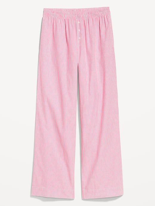 High-Waisted Poplin Pajama Pant Product Image