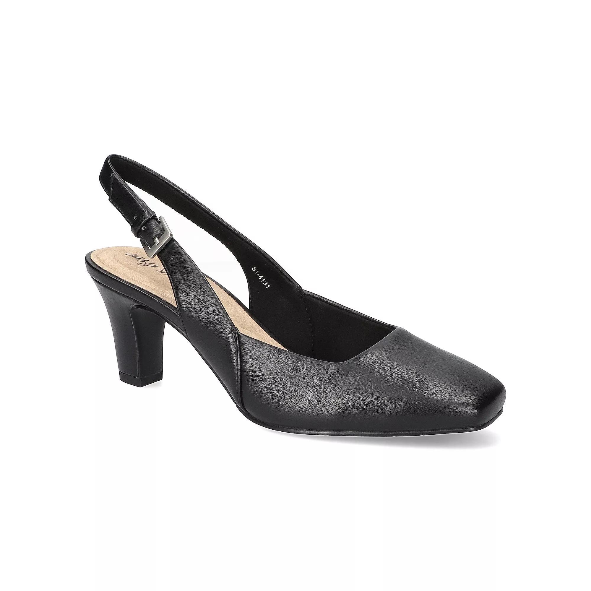 Easy Street Ritsa Women's Square Toe Slingback Pumps, Size: 6, Black Product Image