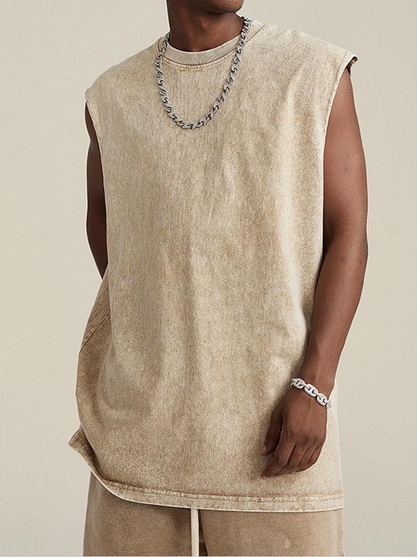 Men's Plain Casual Loose Vest Product Image