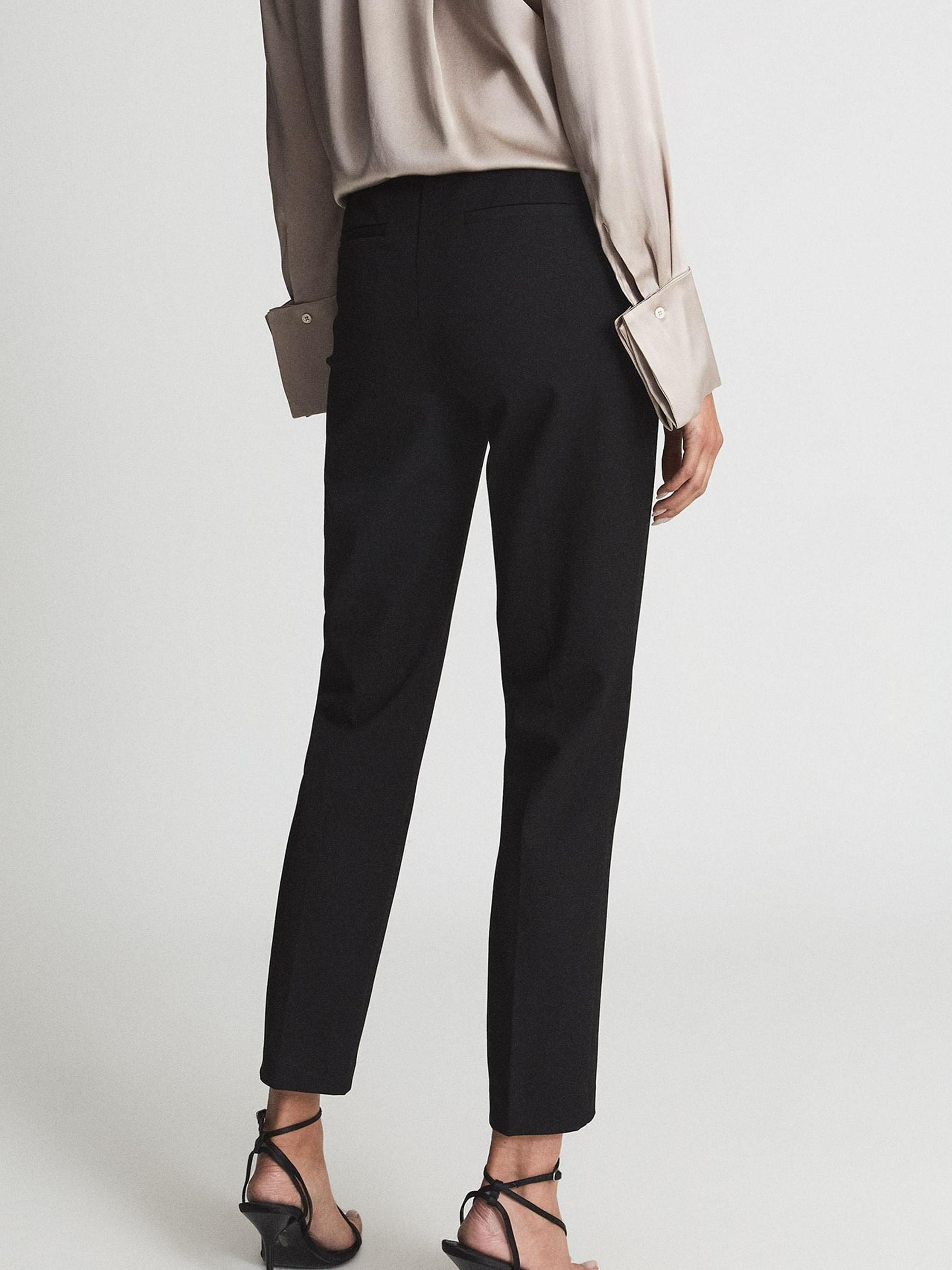 Slim Fit Tailored Trousers in Black Product Image