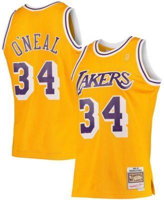 Mens Mitchell & Ness Magic Johnson Los Angeles Lakers Hardwood Classics Swingman Jersey Product Image