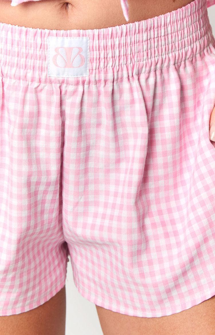 Baxter Pink Gingham Shorts Product Image