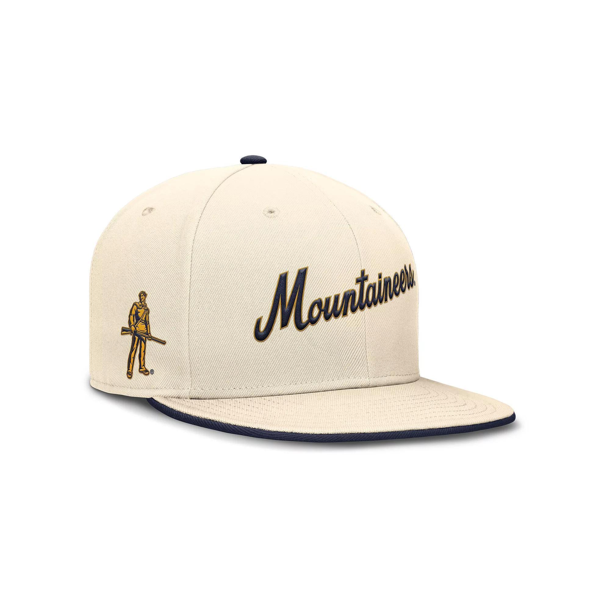 Men's Nike Natural West Virginia Mountaineers Primetime True Performance Fitted Hat, Size: 7 1/8, Beige Product Image