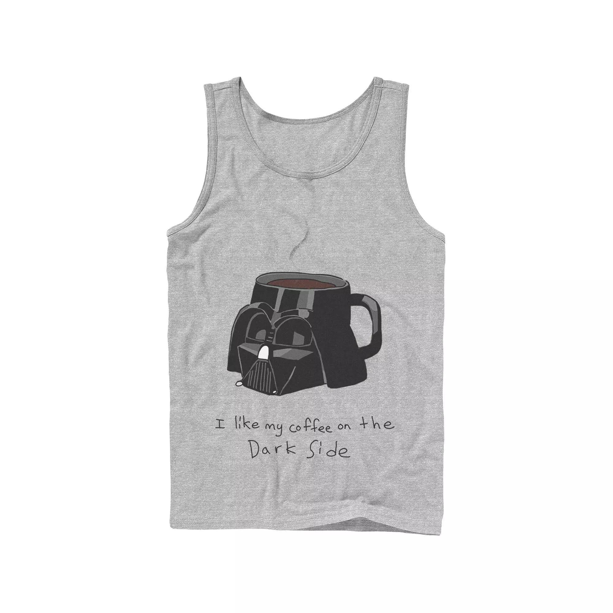 Men's Star Wars Darth Vader Mug I Like My Coffee On The Dark Side Tank Top, Size: Large, White Product Image