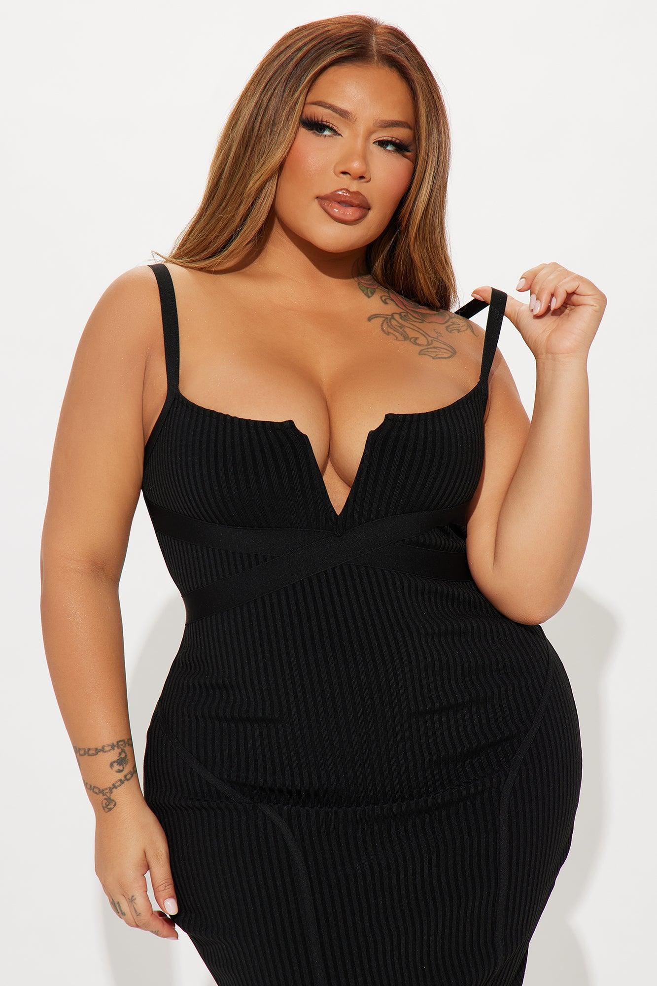 Misty Bandage Midi Dress - Black Product Image