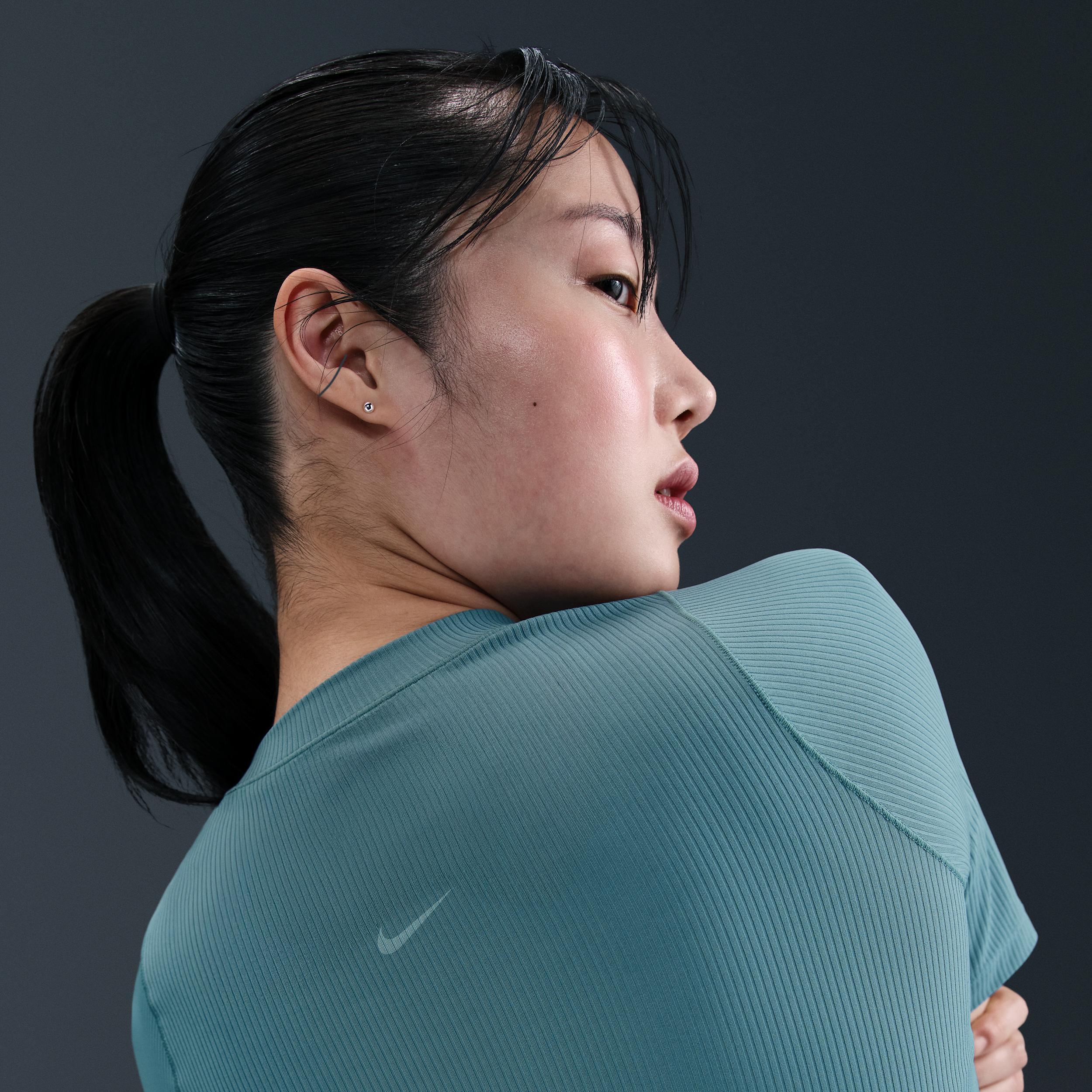 Nike Women's Zenvy Rib Dri-FIT Short-Sleeve Top Product Image