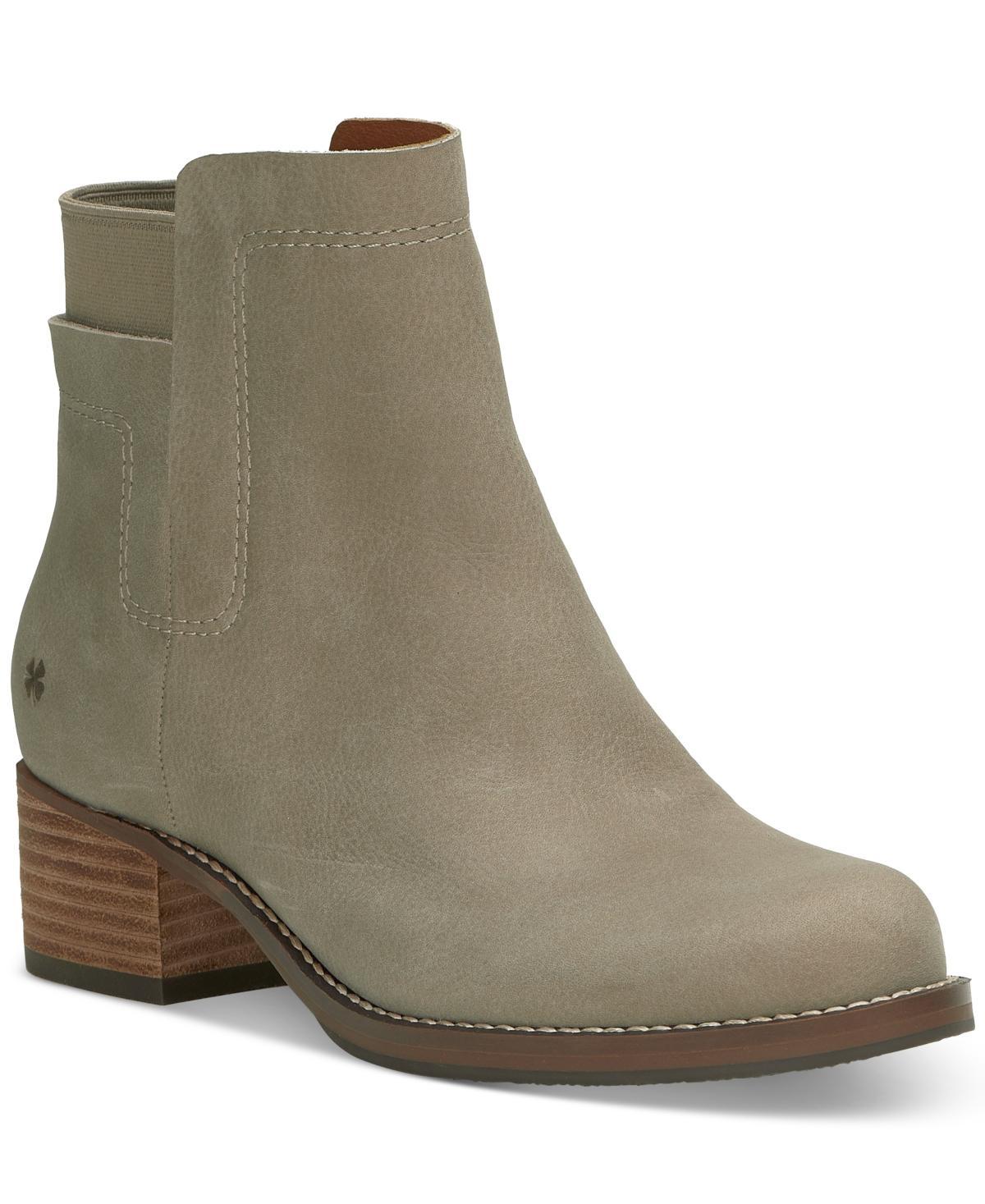 Lucky Brand Hirsi Leather Low Stack Heel Booties Product Image