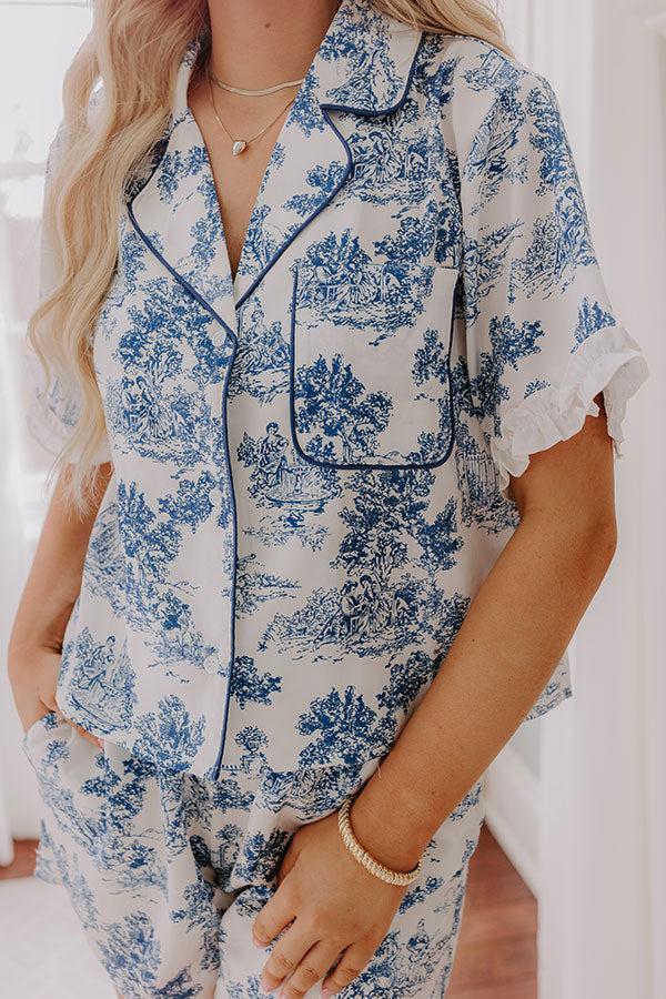 Feeling Dreamy Satin Pajama Top Product Image