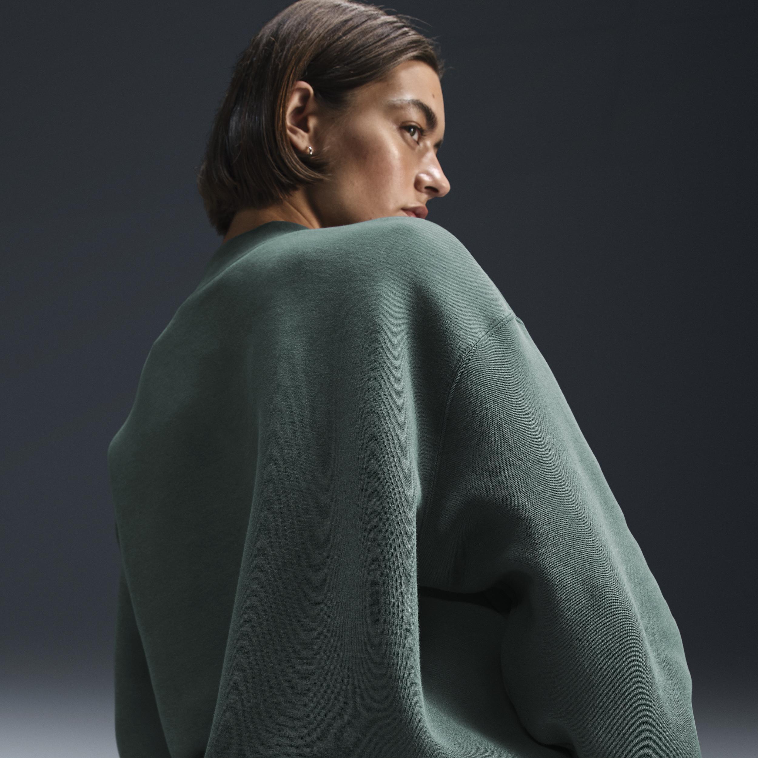Nike Womens Sportswear Tech Fleece Oversized Crewneck Sweatshirt Product Image