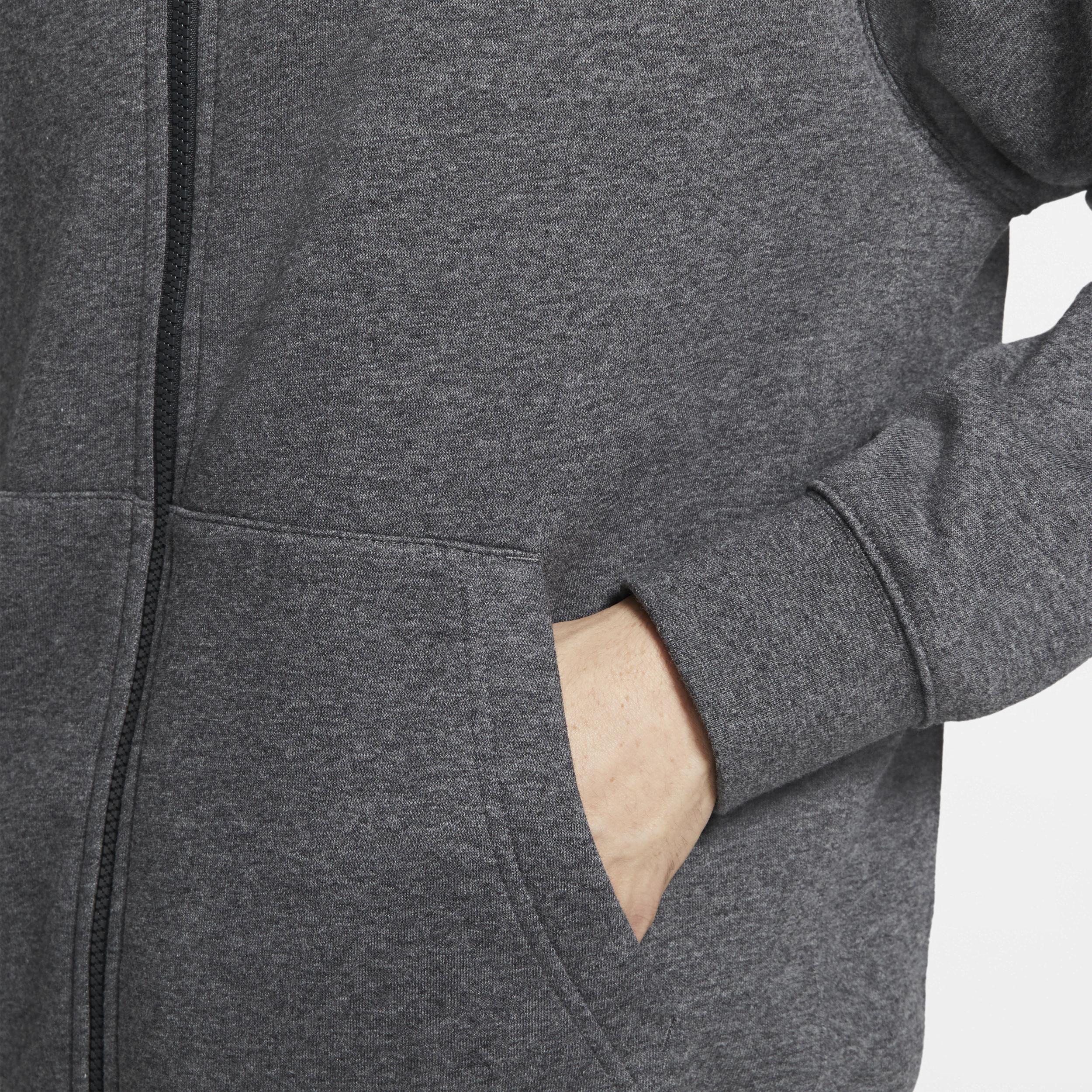 Big & Tall Nike Sportswear Club Fleece Full-Zip Hoodie, Men's, Size: 4XL, Grey Heather Product Image