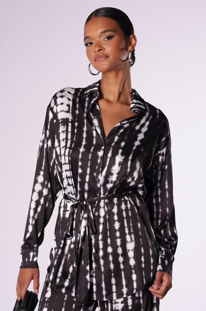 CALL ME CRAZY BUTTON DOWN BLOUSE Product Image