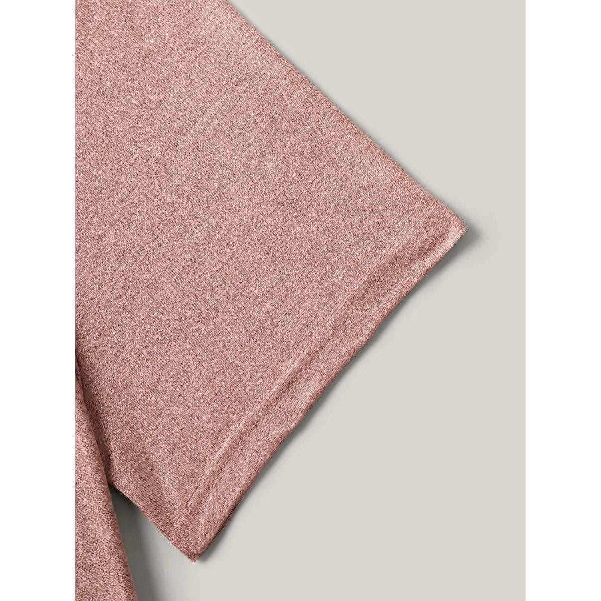 Plus Size Handkerchief Hem Plain Oversized T-Shirt Crepe Women Asymmetrical Boat Neck Loose Everyday-Casual T-shirts BloomChic 18-20/2X Product Image
