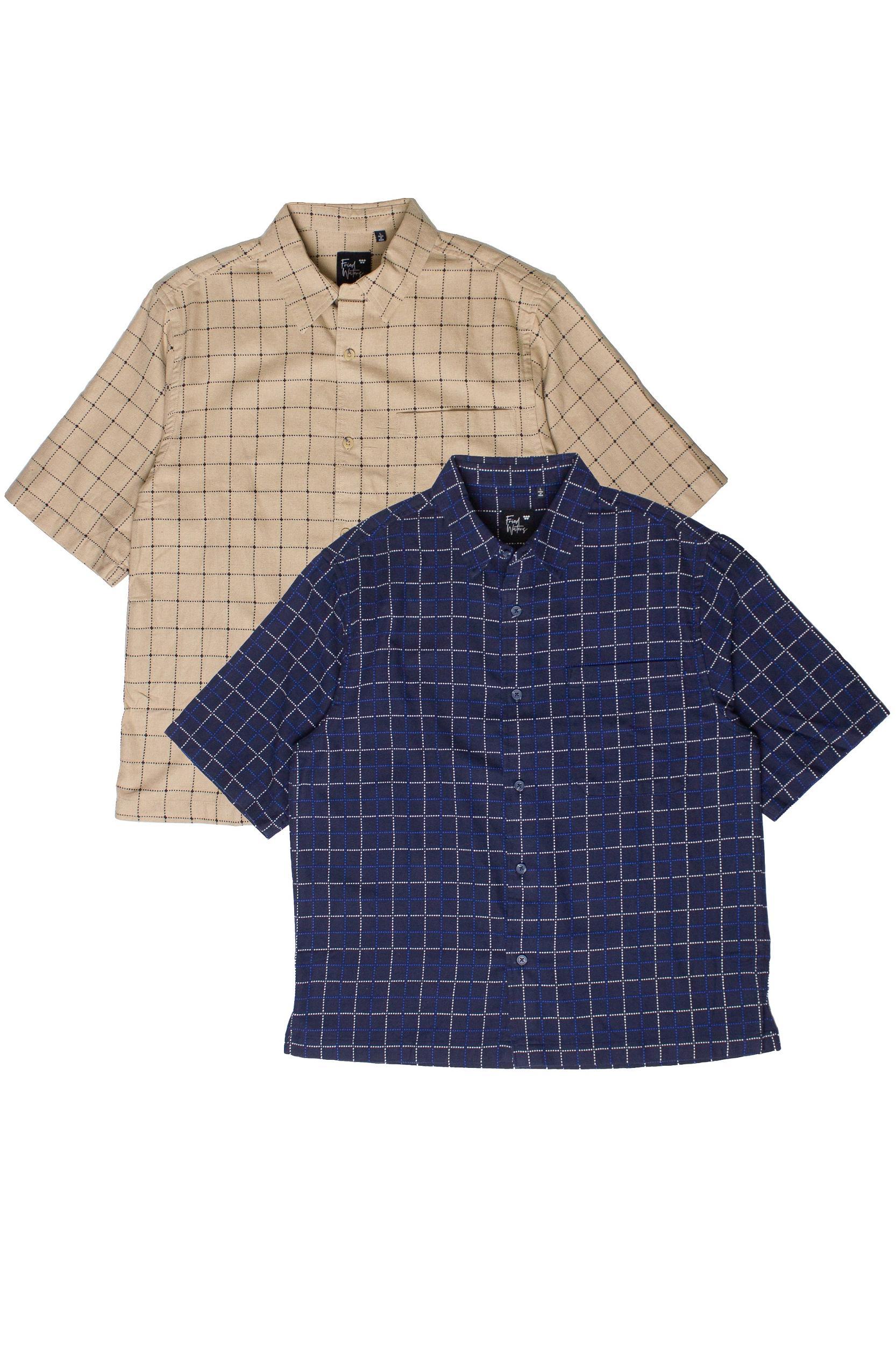 Grid Pattern Button Up Shirt Product Image