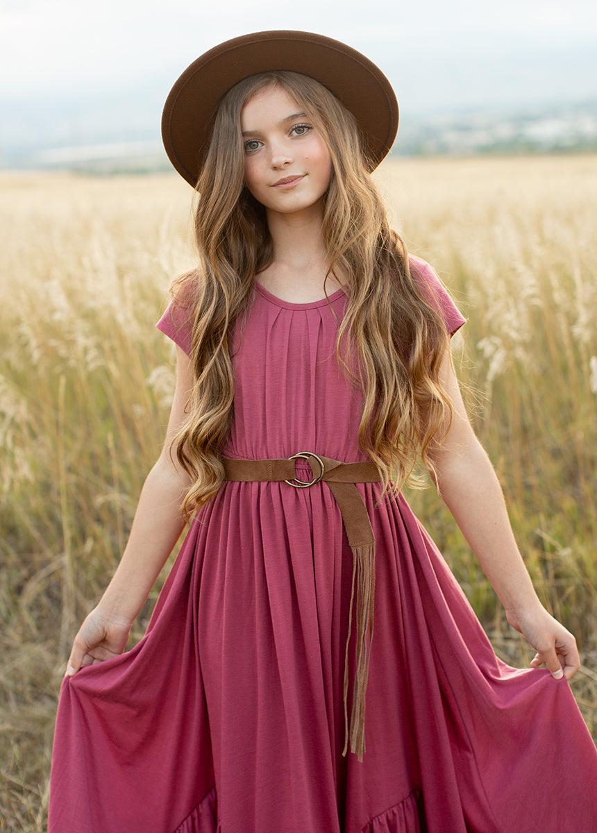 Braelyn Dress in Mesa Rose Girls Product Image