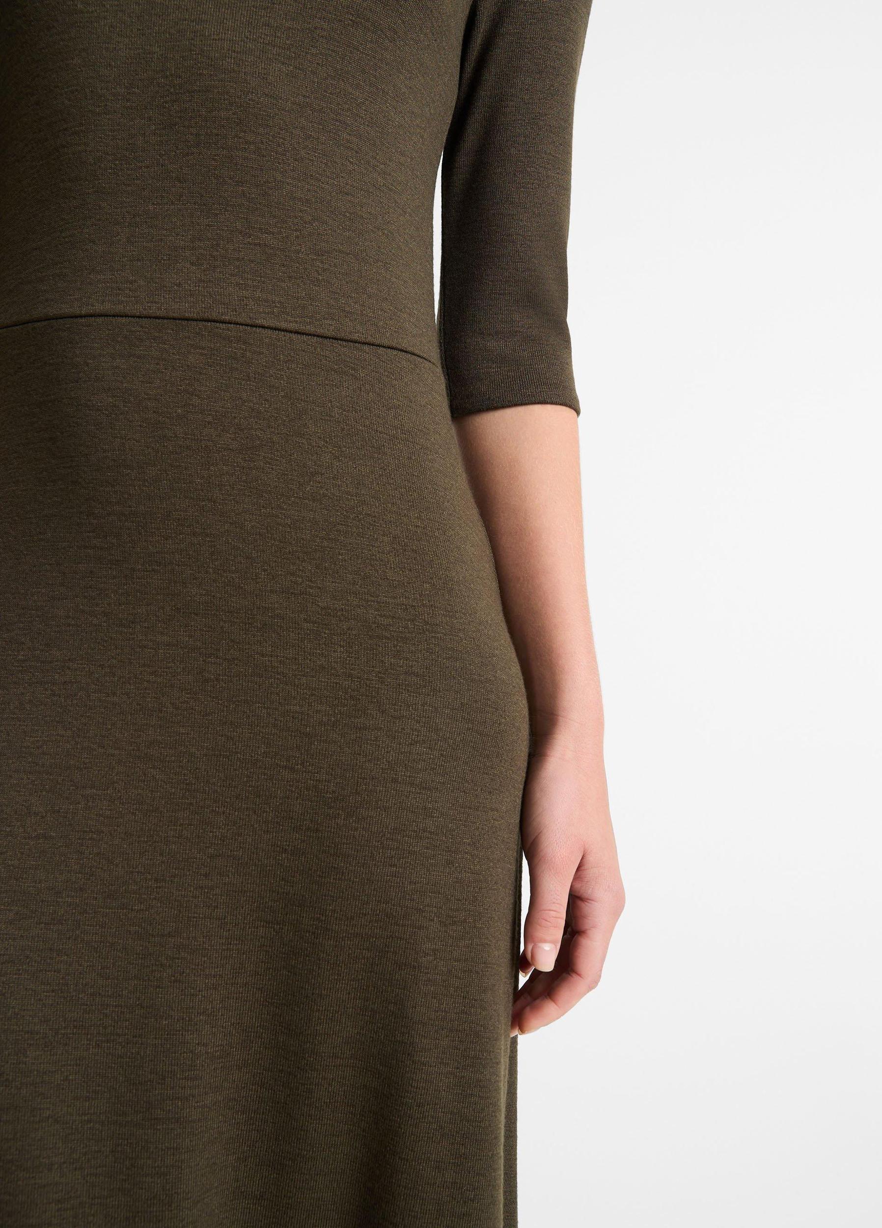 Womens Elbow-Sleeve Turtleneck Dress, Vine, Size XS Vince Product Image