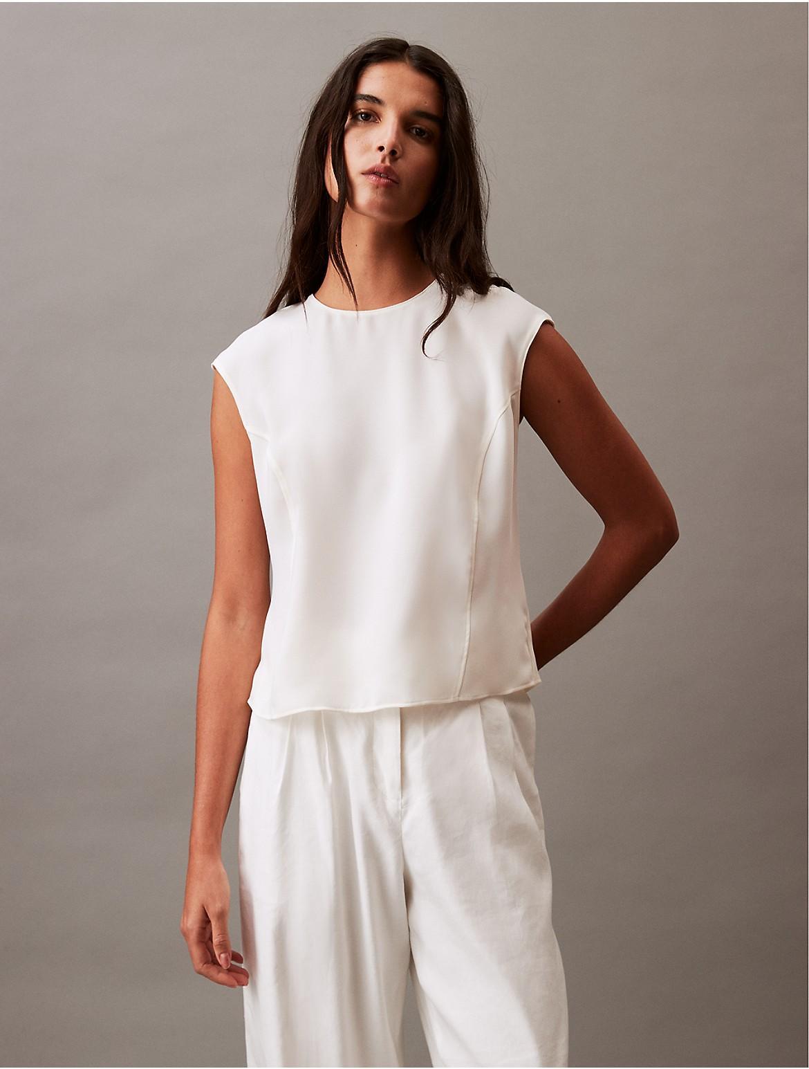 Calvin Klein Womens Flowing Tank Top - Black - XS Product Image