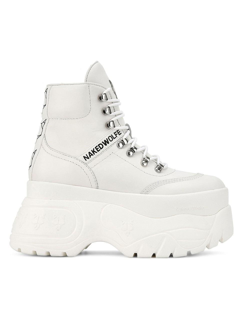 Womens Spike White Boots Product Image