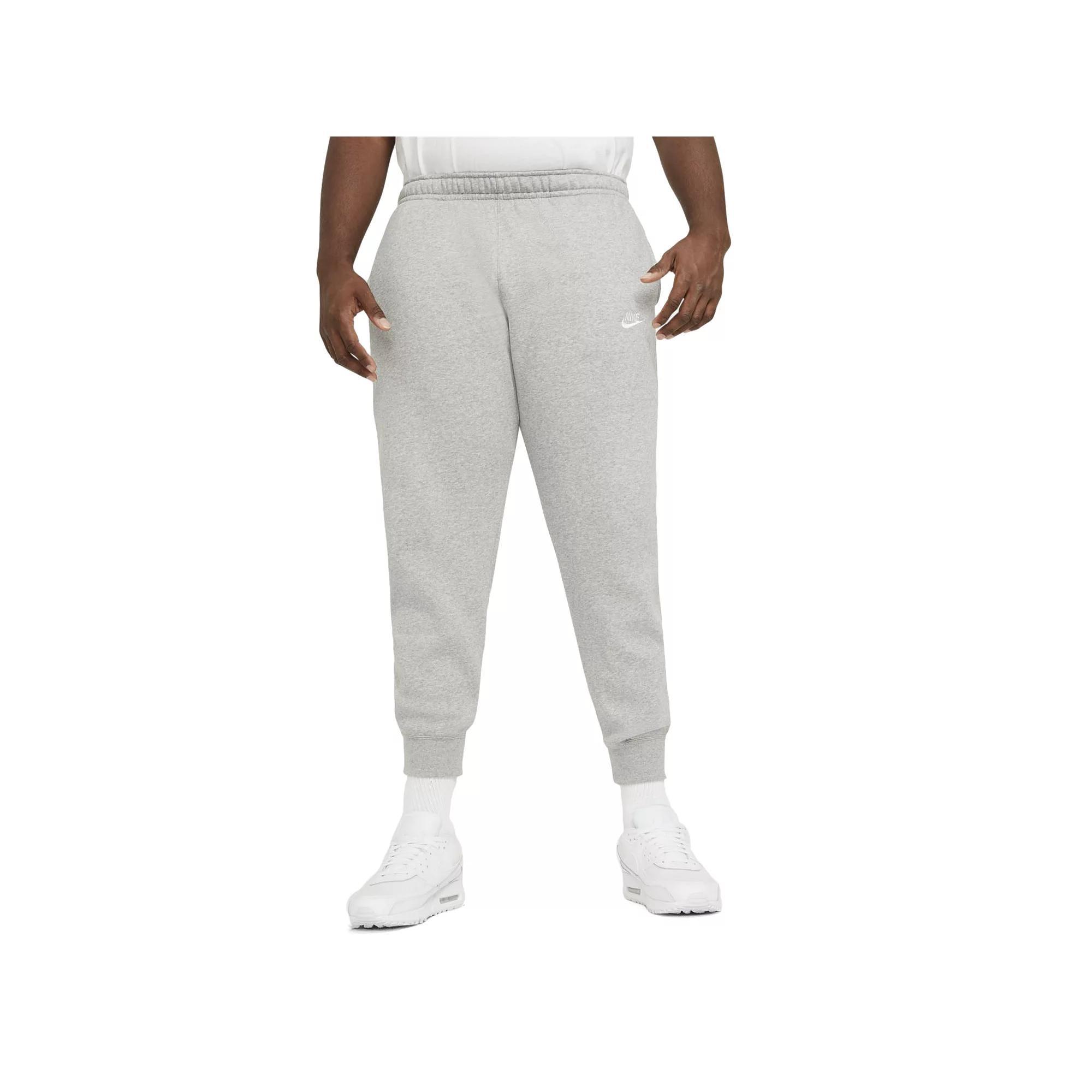 Nike Club cuffed sweatpants in gray heather Product Image