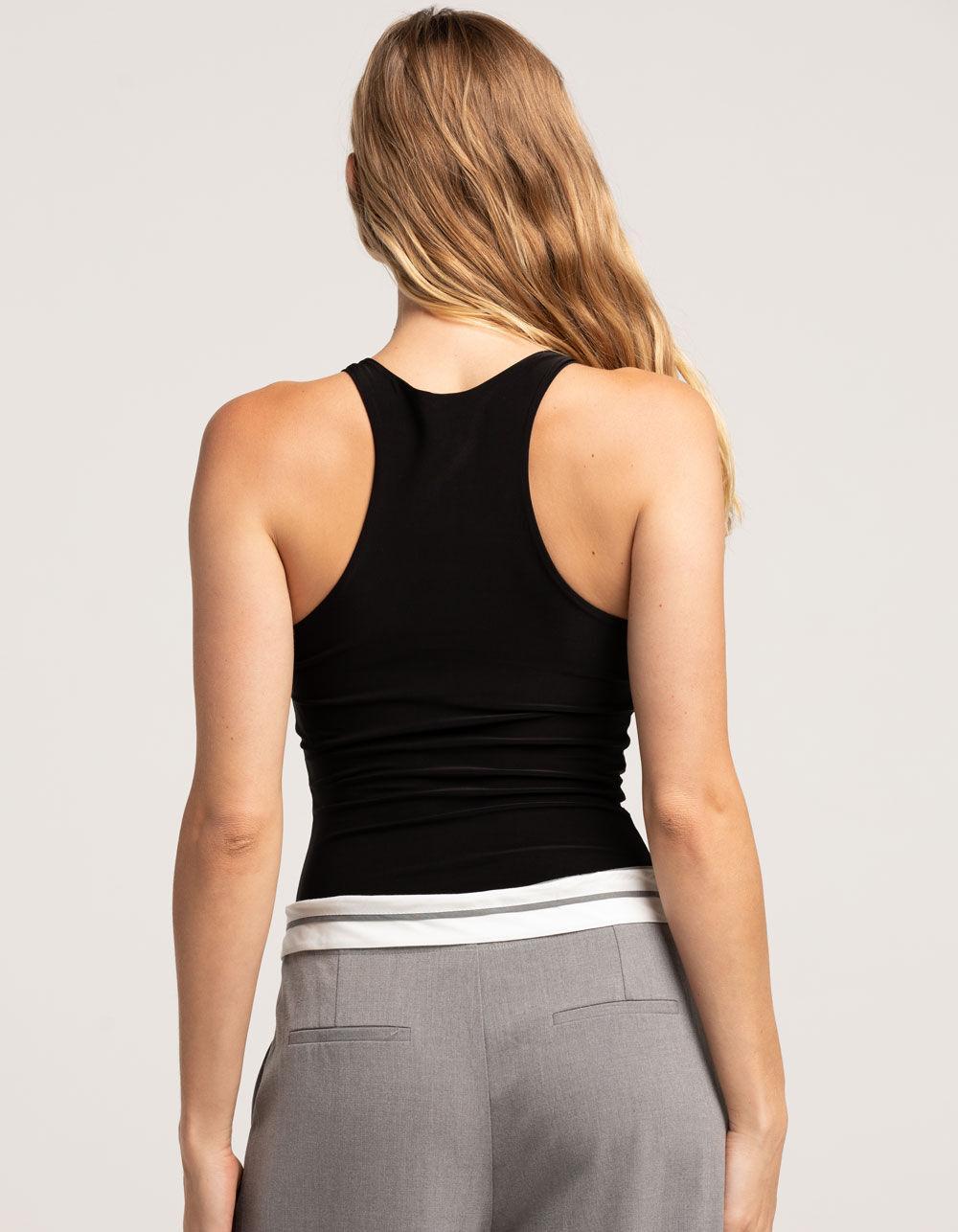WEST OF MELROSE High Neck Womens Bodysuit - BLACK Product Image