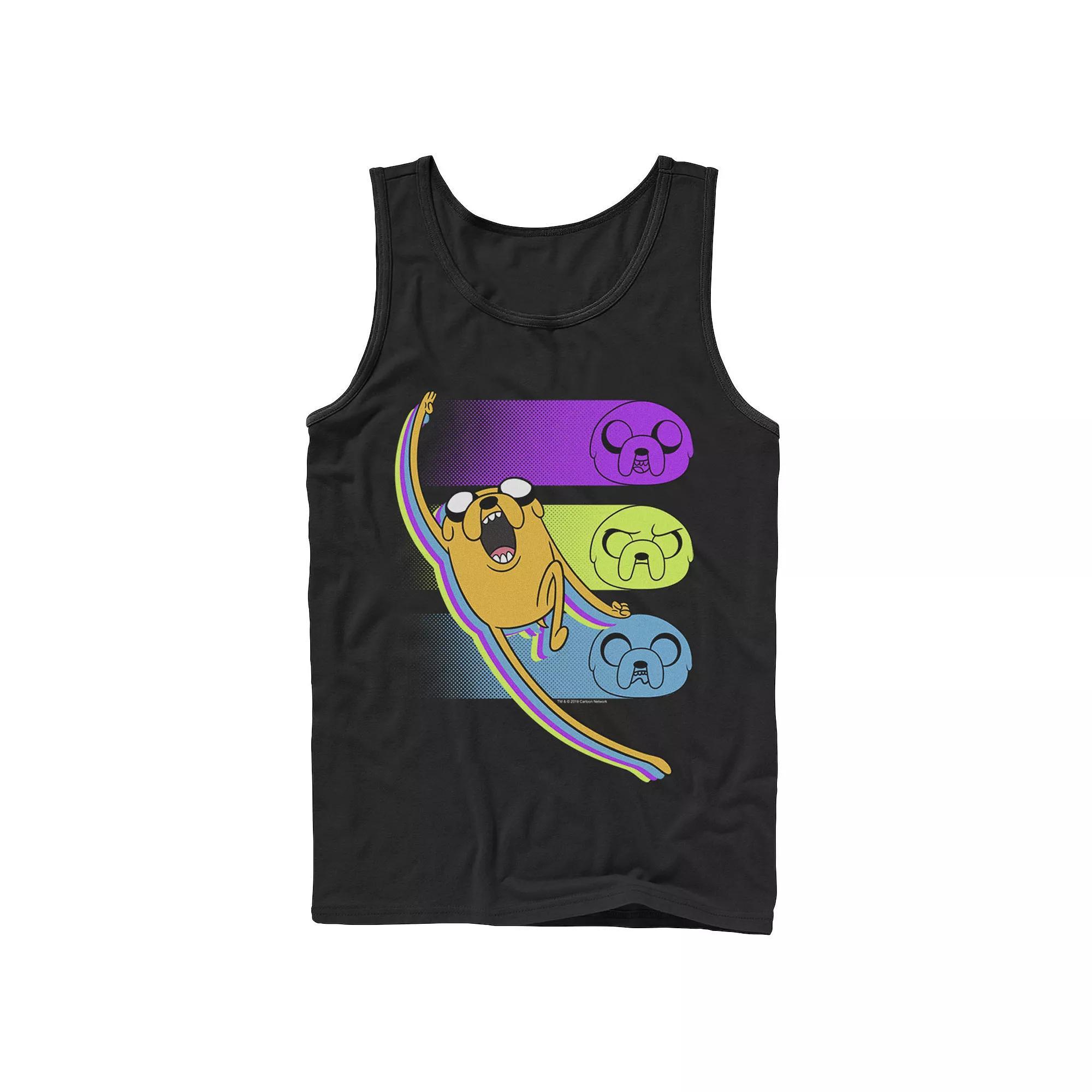 Men's Cartoon Network Adventure Time Jake Emotions Tank Top, Size: Large, Athletic Grey Product Image