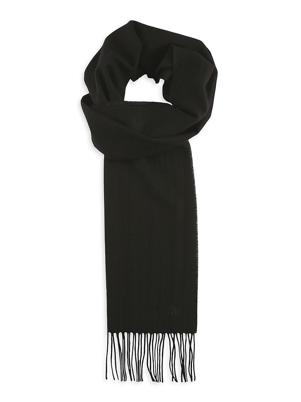 Mens Cashmere Embroidered Monogram Scarf Product Image