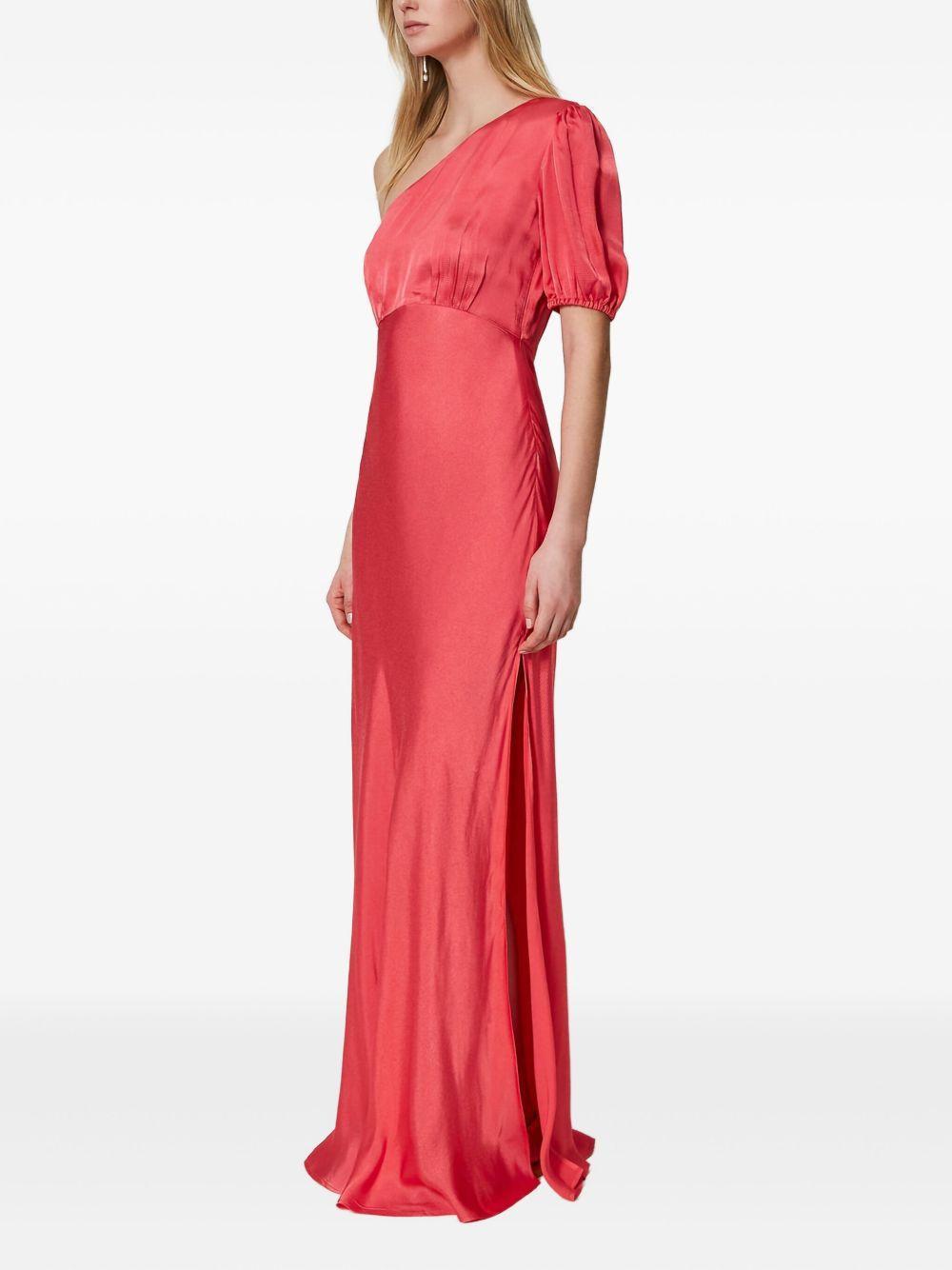one-shoulder puff-sleeve maxi dress Product Image