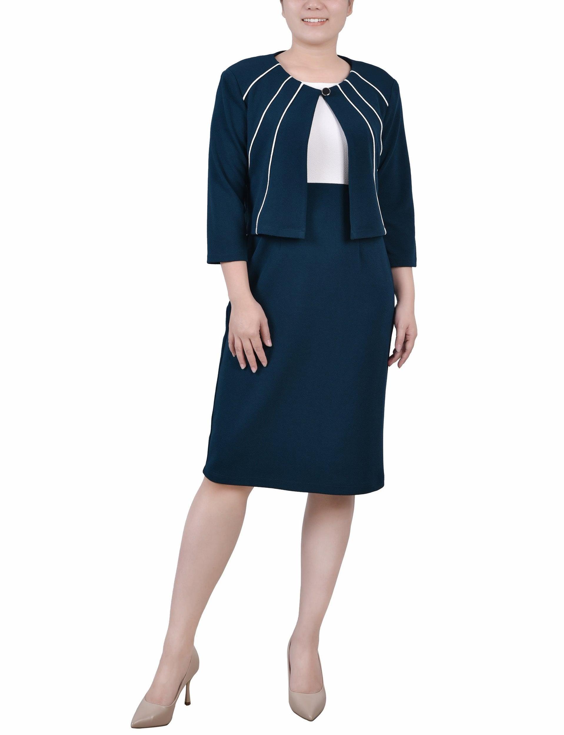 Mallard 2 Piece Colorblocked Dress Set - Petite Product Image