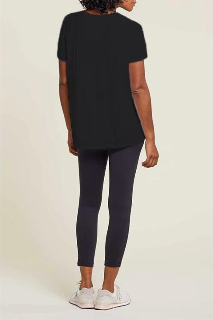 Scoop Neck Top with Back Pleats Product Image