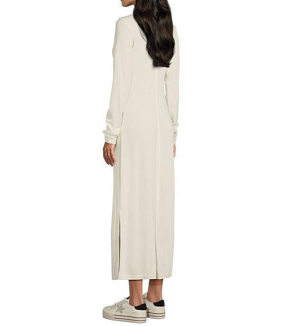 C&V Chelsea & Violet Long Sleeve Henley Maxi Dress Product Image