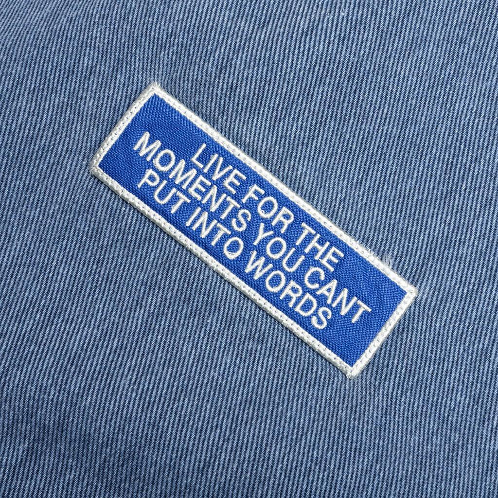 Twill Full Zip Shirt - Blue Male Product Image