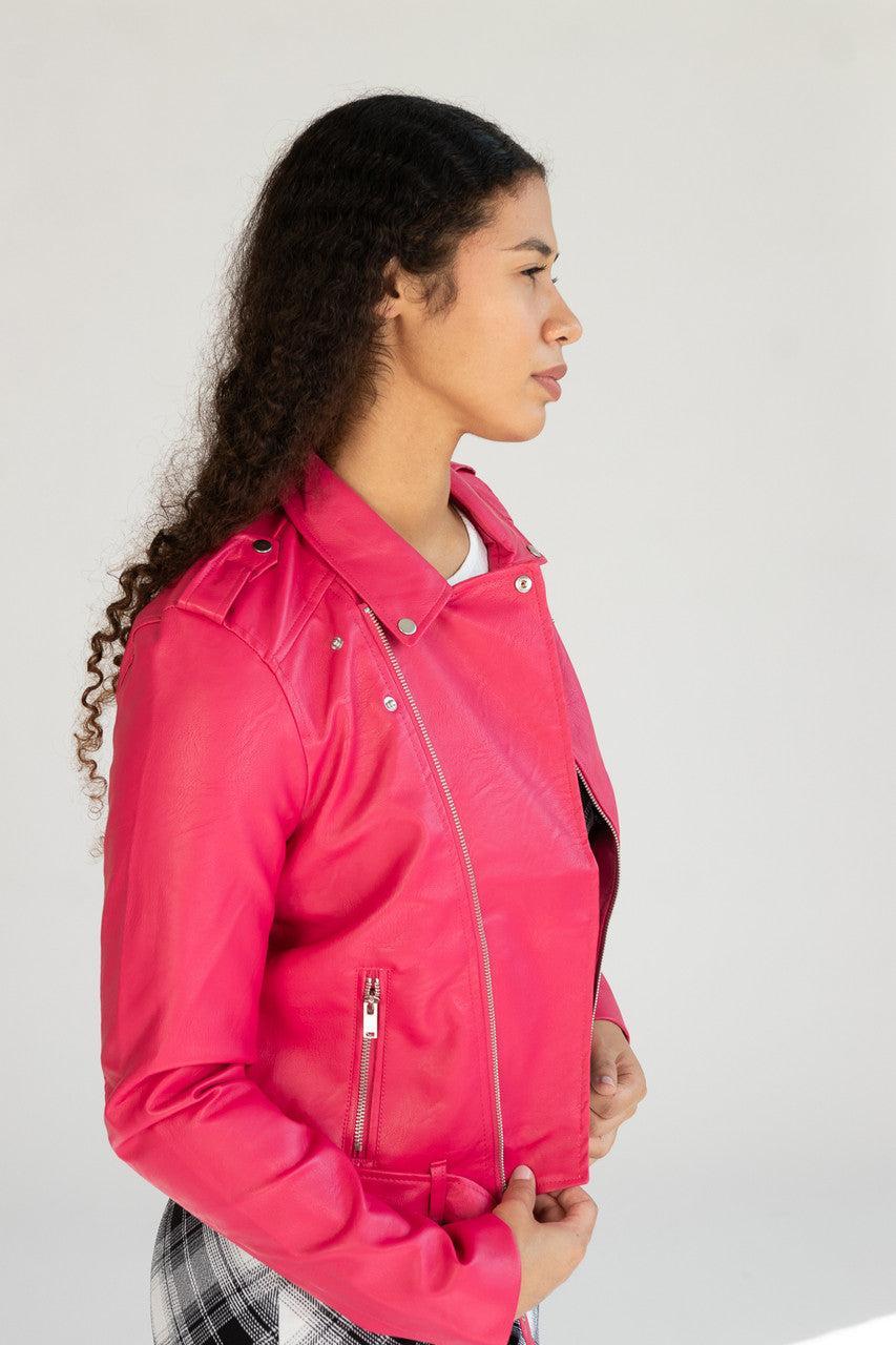 Pleather Moto Jacket Product Image