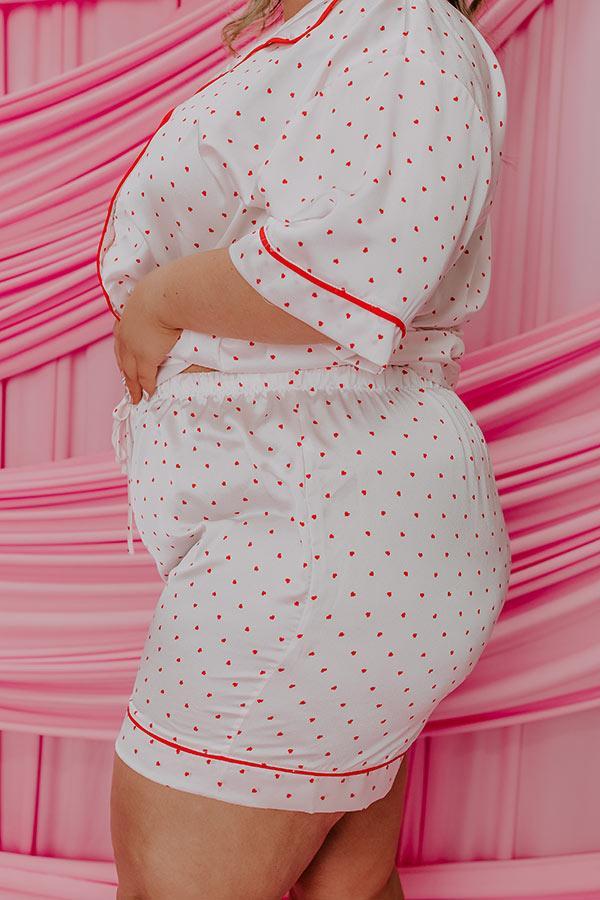 Stolen Hearts High Waist Satin Pajama Shorts Product Image