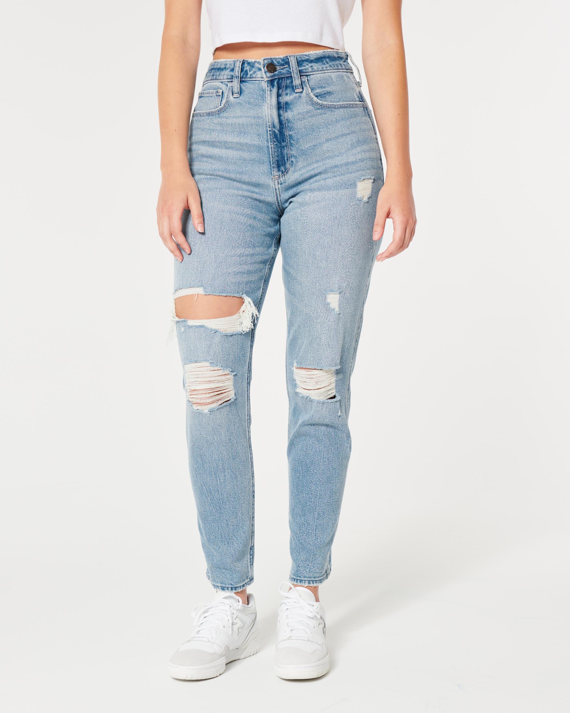 Curvy Ultra High-Rise Black Mom Jeans Product Image