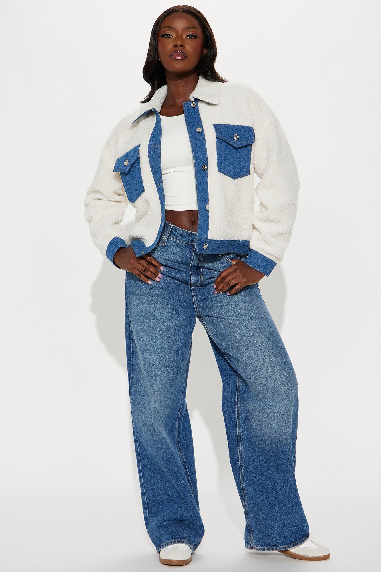 Country Living Sherpa Shacket - White Product Image