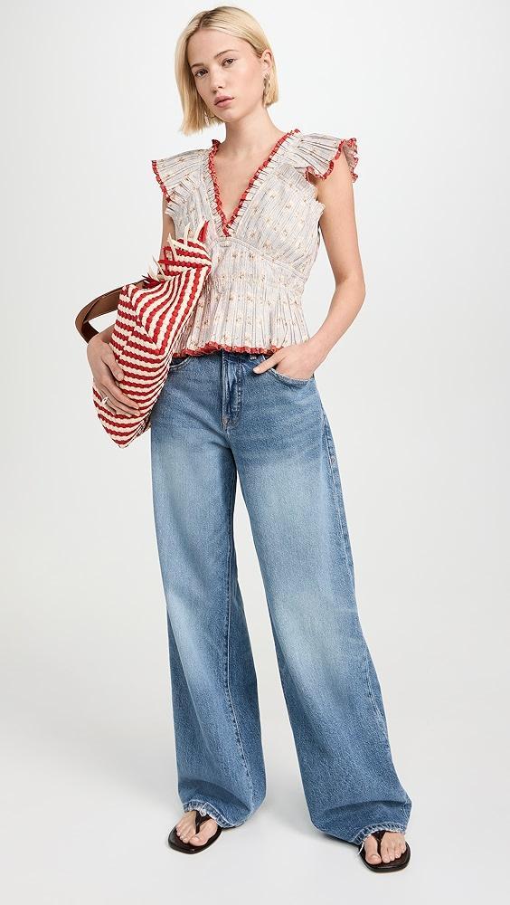 Sea Tima Flutter Sleeve V-Neck Top | Shopbop Product Image