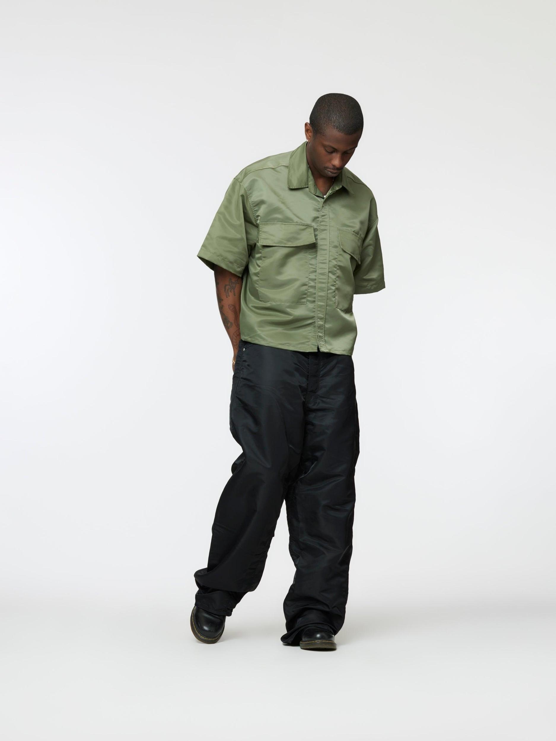 Wide Leg 5 Pocket Trouser (Black) Product Image