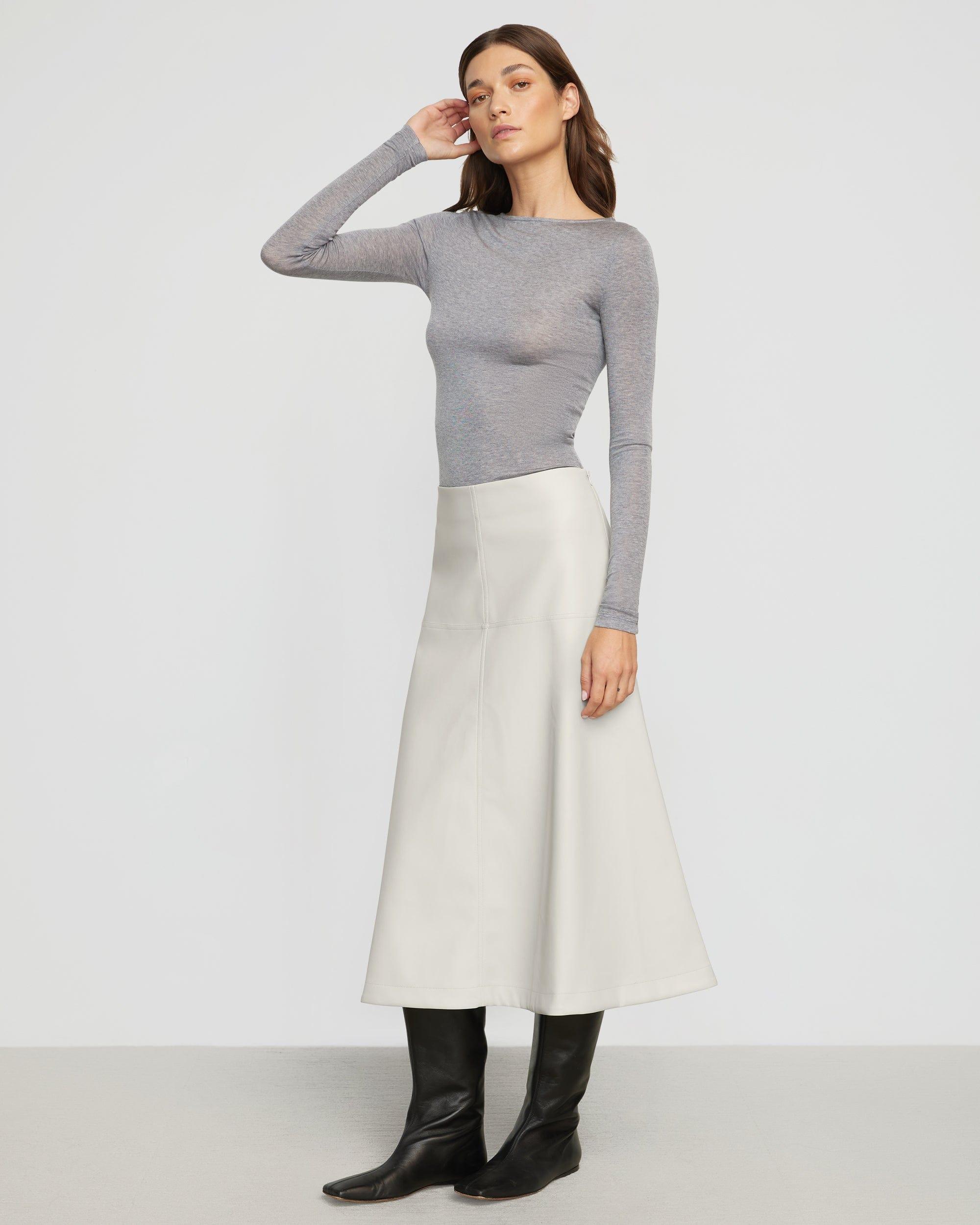 Harley A-Line Vegan Leather Skirt Product Image
