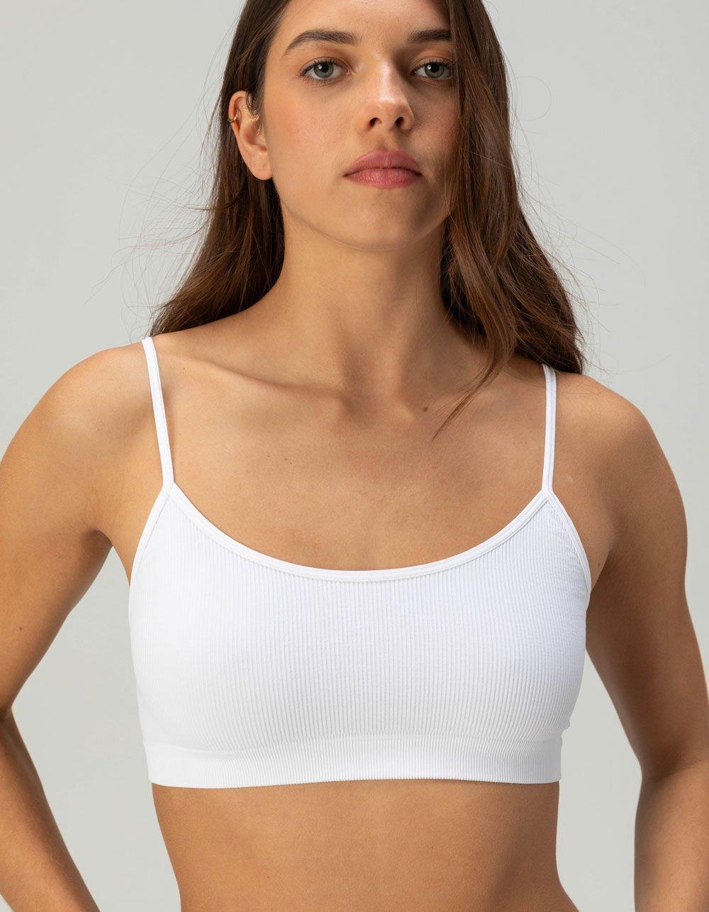 FULL TILT Scoop Neck Womens Bralette - WHITE Product Image