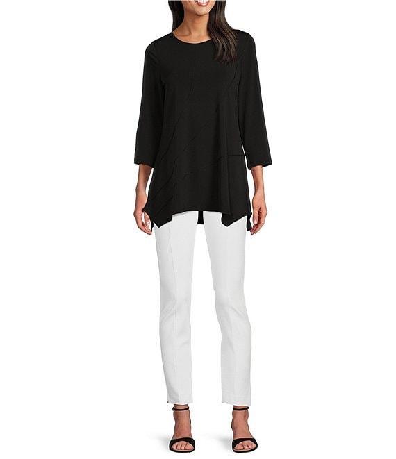 Slim Factor by Investments Coordinating Ponte Knit Ankle Skinny Pants Product Image