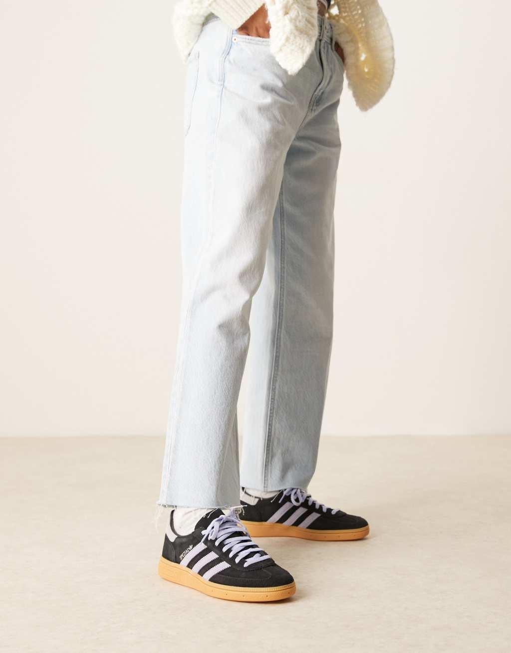 adidas Originals Handball Spezial sneakers in black and blue Product Image