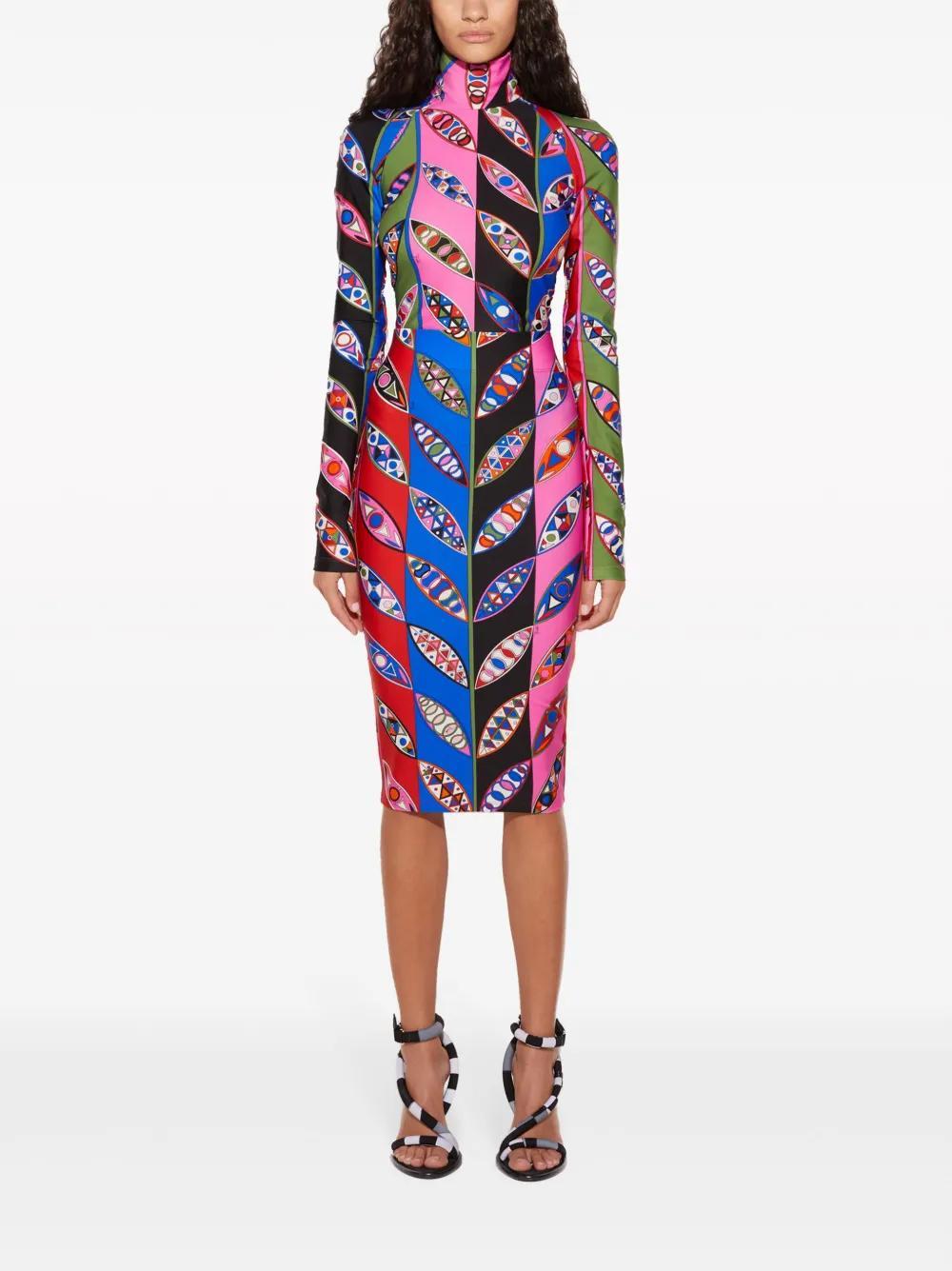 Girandole-print high-neck top Product Image