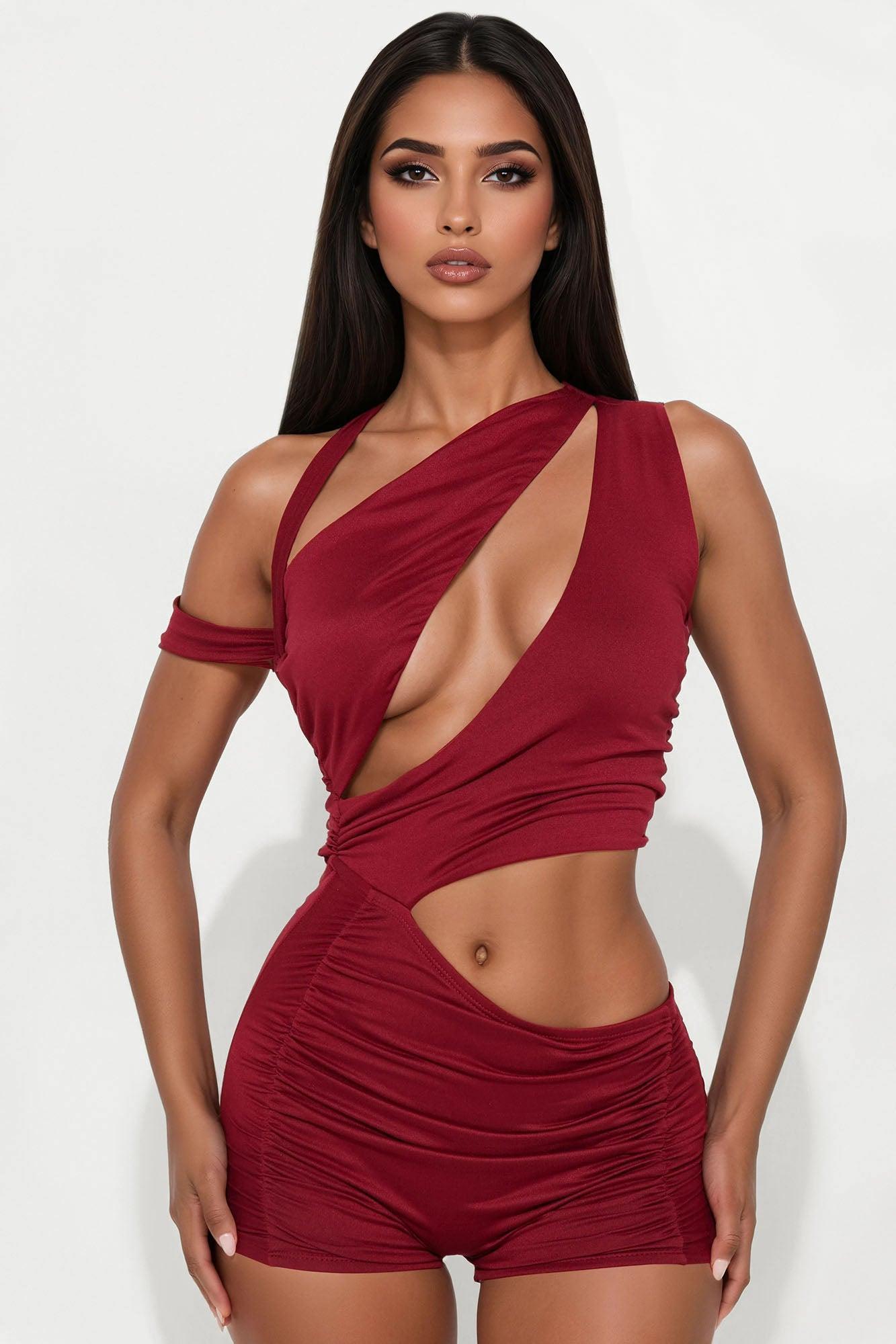 Down For Whatever Romper - Wine Product Image