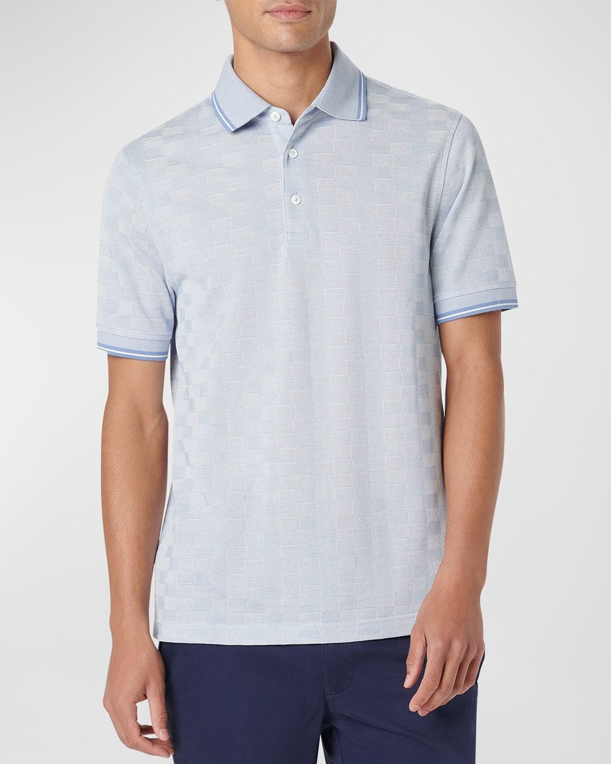 Mens Cotton Jacquard Polo Shirt Product Image