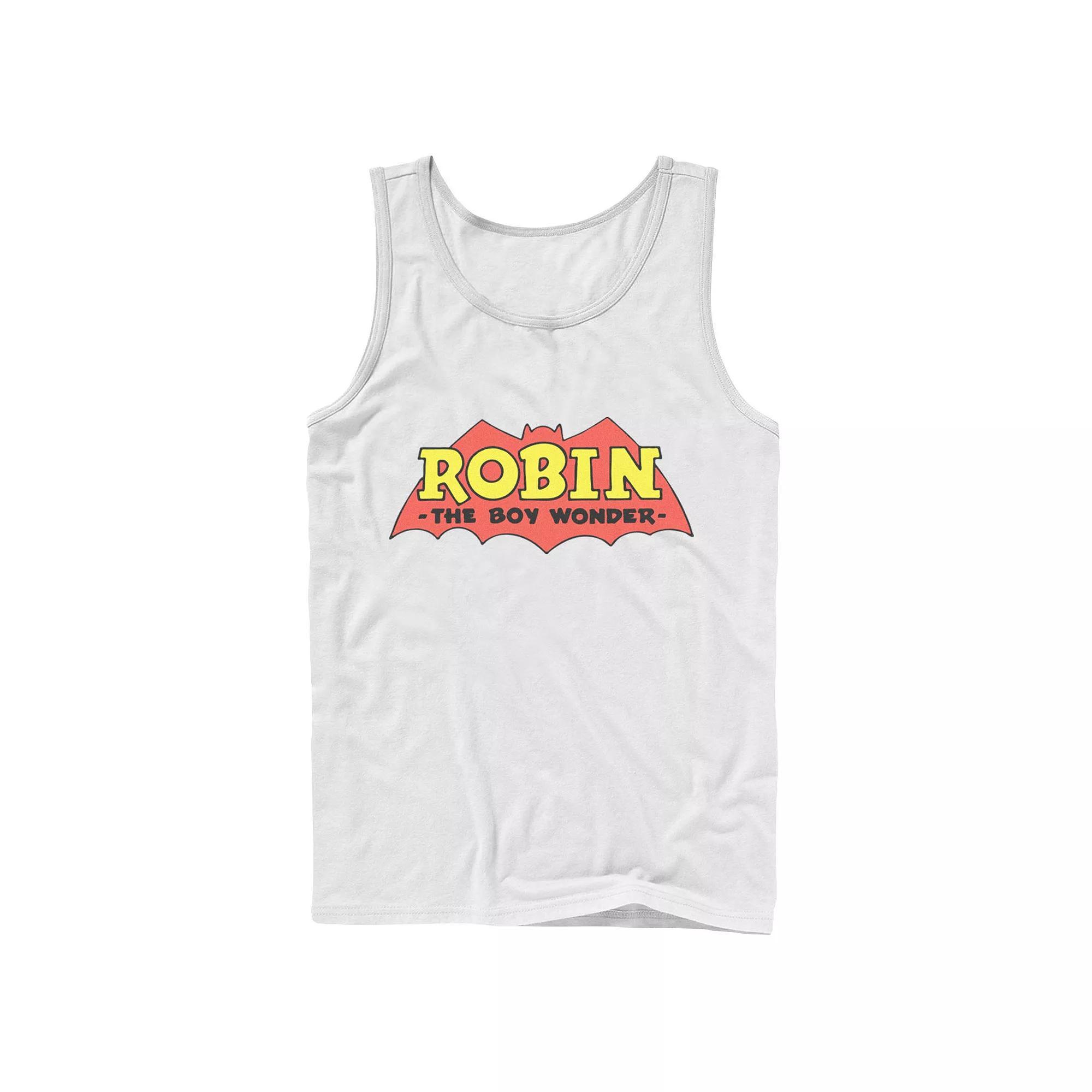 Men's DC Comics Robin The Boy Wonder Classic Logo Tank Top, Size: Large, White Product Image