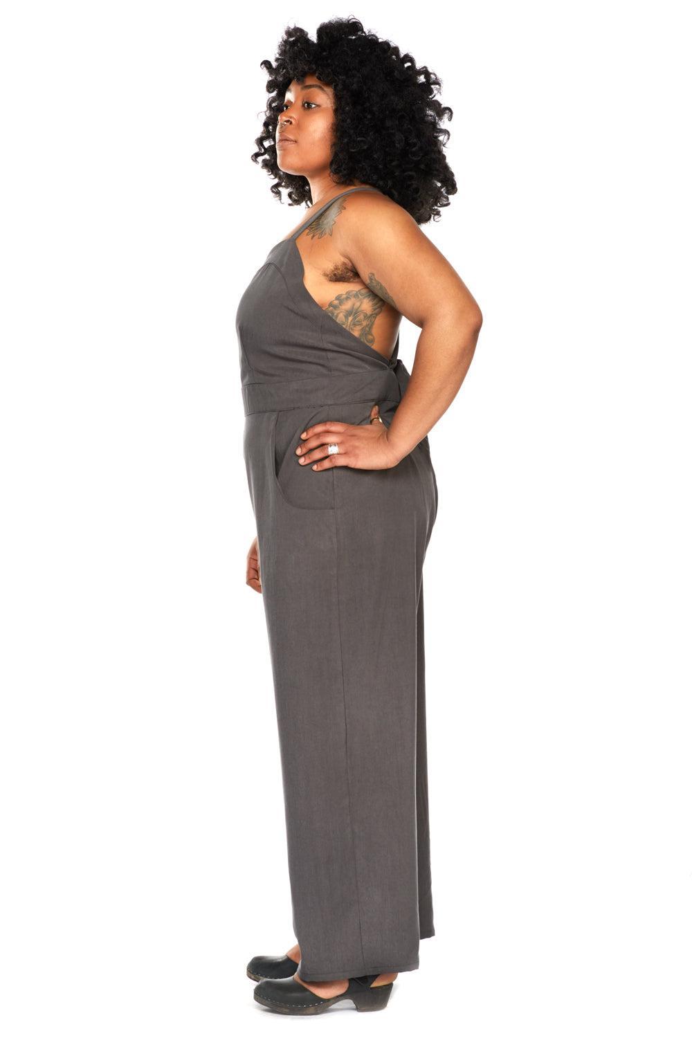 Yolked Juniper Jumpsuit in Denim Tencel Product Image