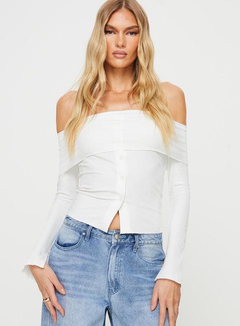 Parveen Off The Shoulder Top White Product Image