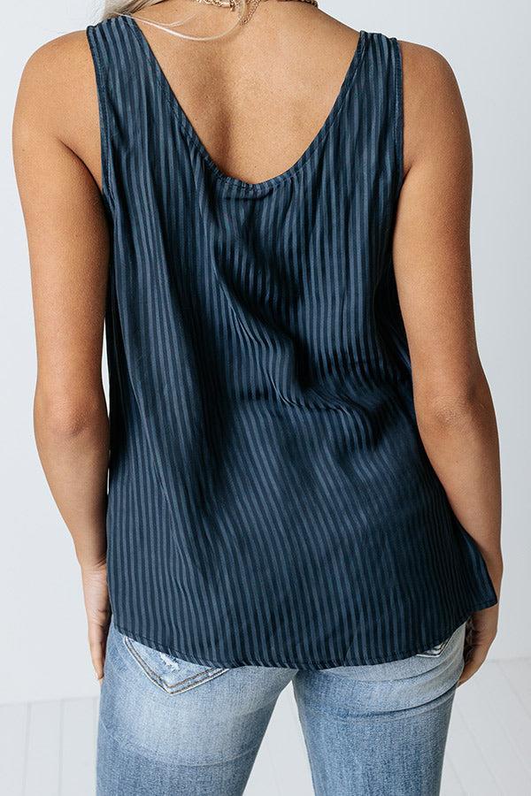 New To Love Satin Top In Navy Product Image