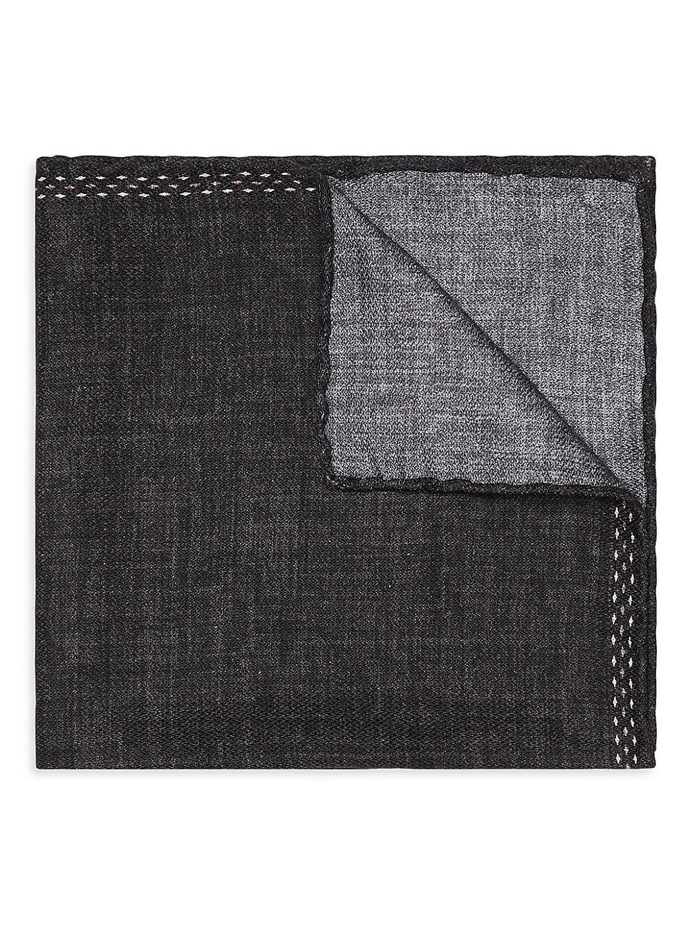 Mens Silk Pocket Square with Printed Logo Product Image
